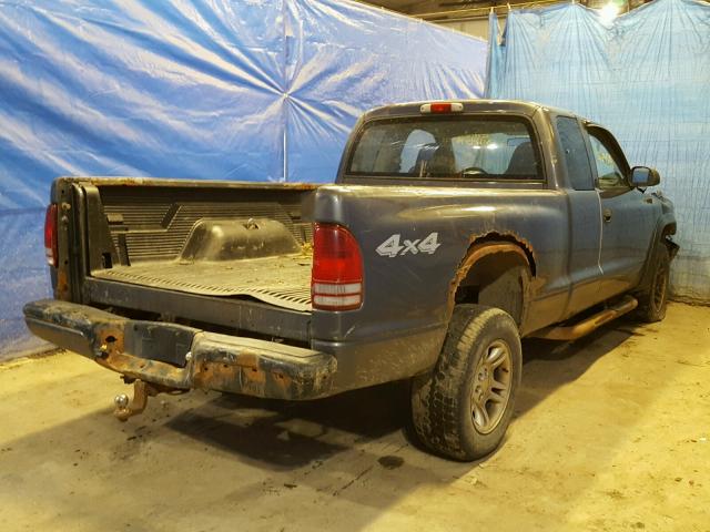 1D7HG32N14S542166 - 2004 DODGE DAKOTA SPO GRAY photo 4