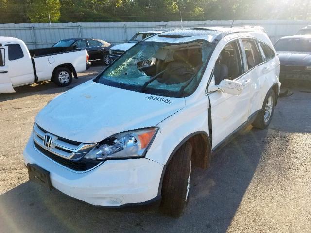 5J6RE3H79AL046898 - 2010 HONDA CR-V EXL WHITE photo 2