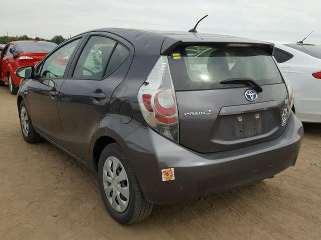 JTDKDTB30E1564979 - 2014 TOYOTA PRIUS C GRAY photo 3