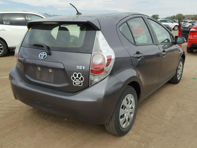 JTDKDTB30E1564979 - 2014 TOYOTA PRIUS C GRAY photo 4