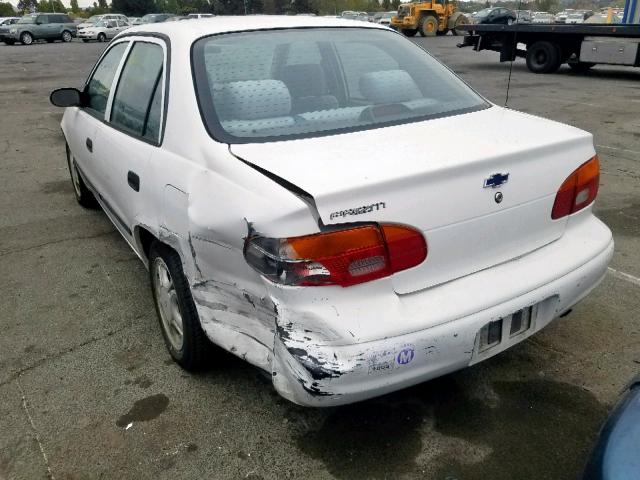 1Y1SK5481WZ410273 - 1998 CHEVROLET GEO PRIZM WHITE photo 3