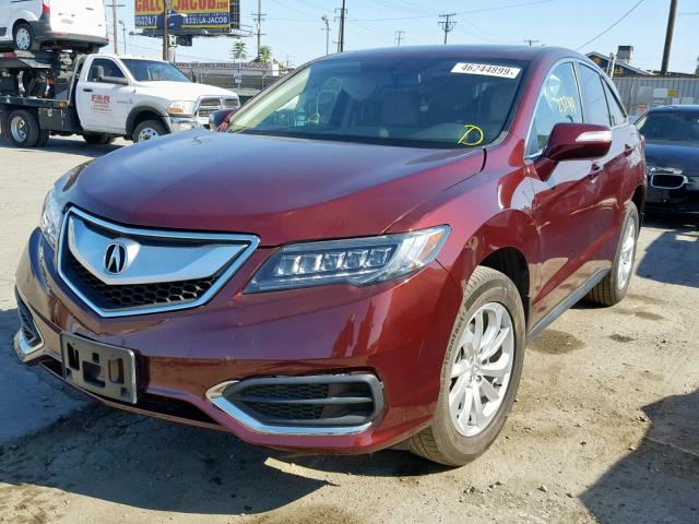 5J8TB4H34JL007211 - 2018 ACURA RDX BURGUNDY photo 2