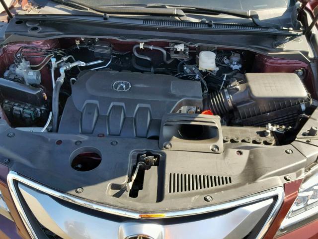 5J8TB4H34JL007211 - 2018 ACURA RDX BURGUNDY photo 7