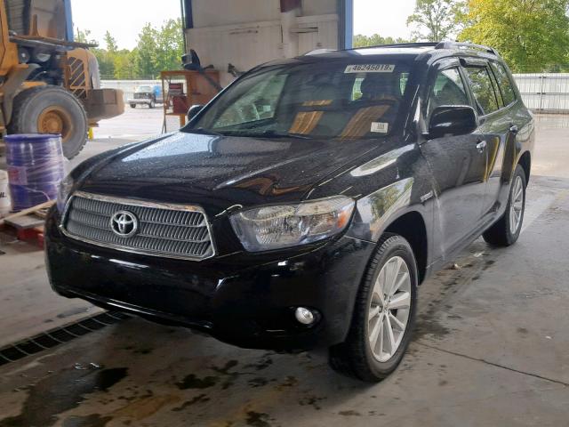 JTEEW44A882012021 - 2008 TOYOTA HIGHLANDER BLACK photo 2