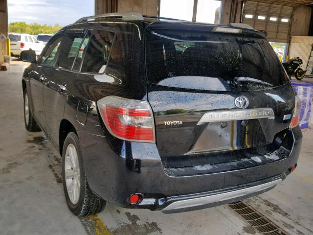 JTEEW44A882012021 - 2008 TOYOTA HIGHLANDER BLACK photo 3