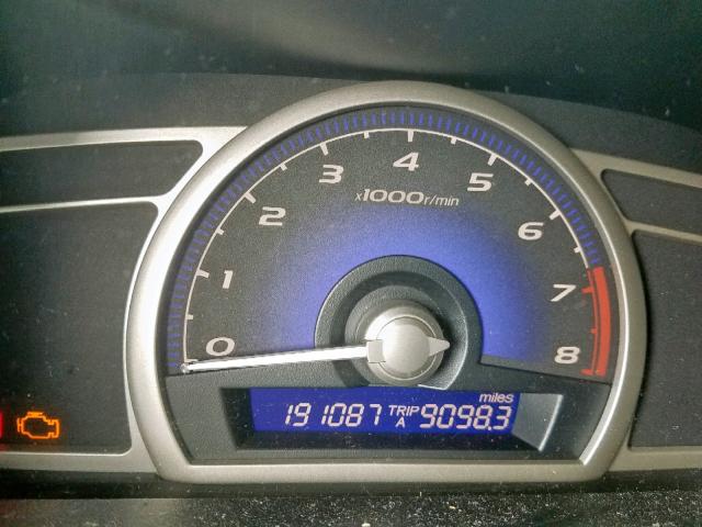 2HGFA1E60AH511653 - 2010 HONDA CIVIC LX-S შავი ფოტო 8