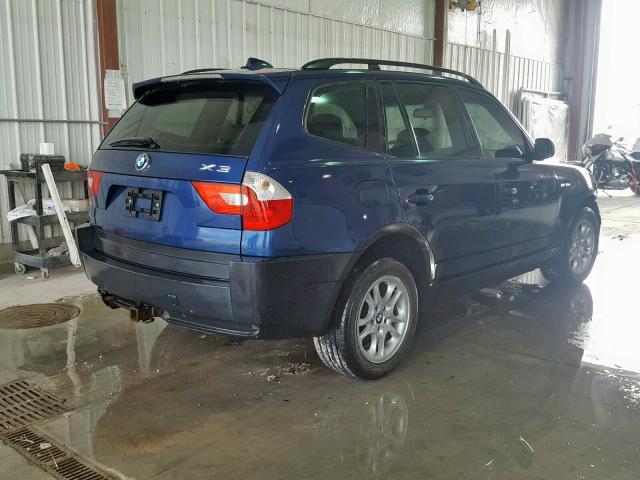 WBXPA73444WA77496 - 2004 BMW X3 2.5I BLUE photo 4