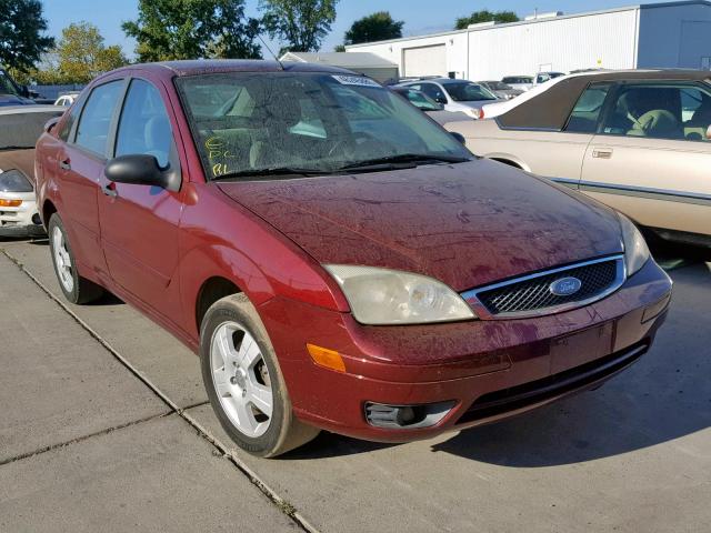 1FAHP34N97W205433 - 2007 FORD FOCUS ZX4 BURGUNDY photo 1