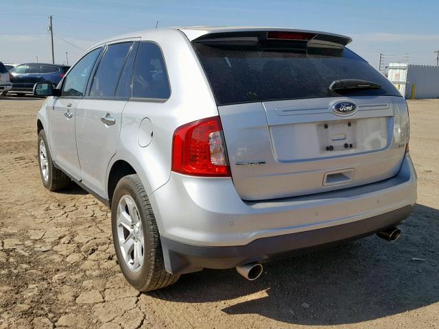 2FMDK3JC8BBB00205 - 2011 FORD EDGE SEL SILVER photo 3