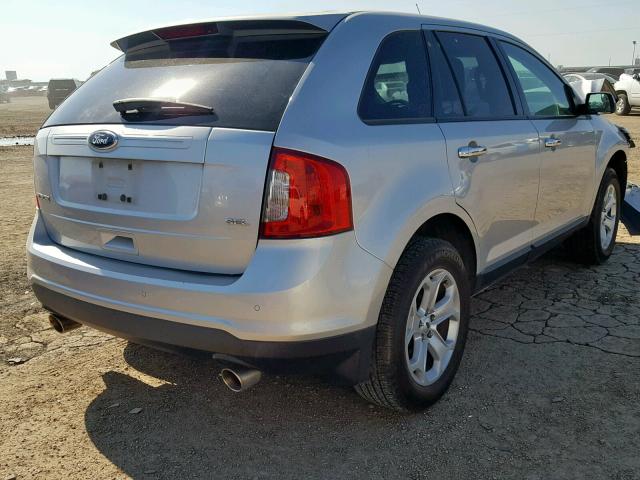 2FMDK3JC8BBB00205 - 2011 FORD EDGE SEL SILVER photo 4