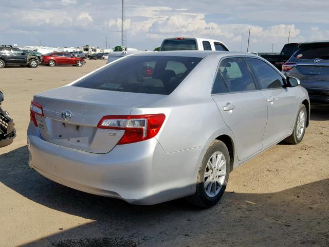 4T4BF1FK2CR224486 - 2012 TOYOTA CAMRY BASE SILVER photo 4