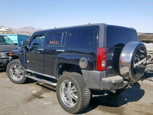 5GTDN136068130520 - 2006 HUMMER H3 BLACK photo 3