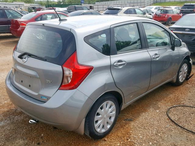 3N1CE2CP5EL427206 - 2014 NISSAN VERSA NOTE GRAY photo 4