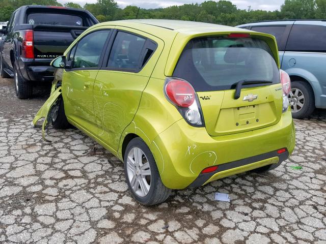 KL8CB6S95EC420292 - 2014 CHEVROLET SPARK LS GREEN photo 3