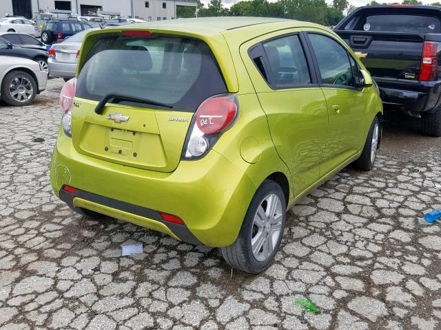 KL8CB6S95EC420292 - 2014 CHEVROLET SPARK LS GREEN photo 4