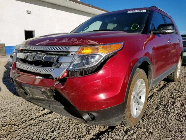 1FM5K8D82DGC85727 - 2013 FORD EXPLORER X RED photo 9