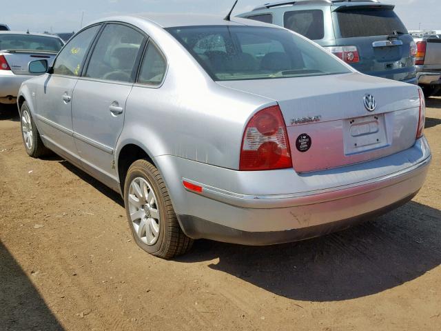 WVWPD63B63P287455 - 2003 VOLKSWAGEN PASSAT GLS SILVER photo 3