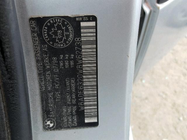 WBADE6320WBW62738 - 1998 BMW 540 I AUTO SILVER photo 10