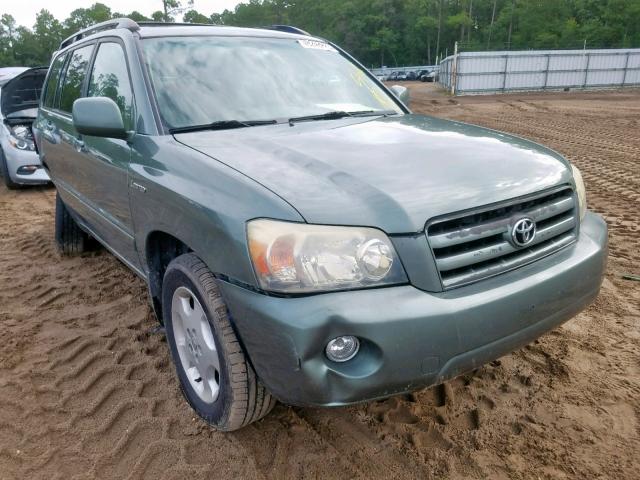 JTEDP21A940013105 - 2004 TOYOTA HIGHLANDER GREEN photo 1