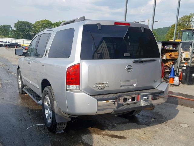 5N1AA08A84N717877 - 2004 NISSAN ARMADA SE SILVER photo 3