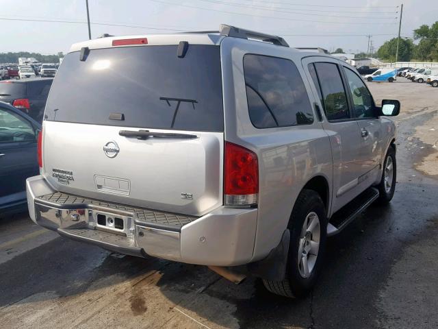 5N1AA08A84N717877 - 2004 NISSAN ARMADA SE SILVER photo 4