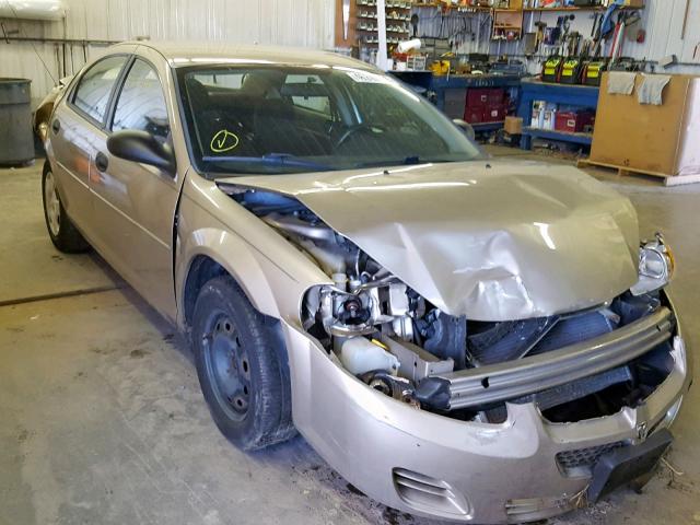 1B3EL36X04N331741 - 2004 DODGE STRATUS SE GOLD photo 1