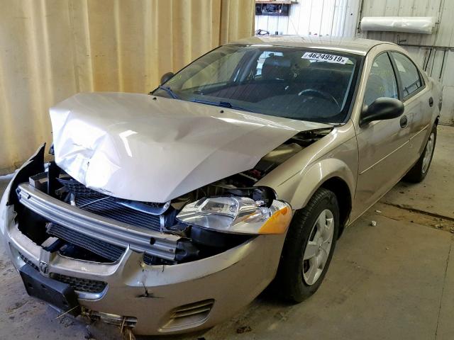 1B3EL36X04N331741 - 2004 DODGE STRATUS SE GOLD photo 2