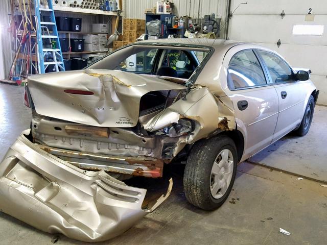 1B3EL36X04N331741 - 2004 DODGE STRATUS SE GOLD photo 4