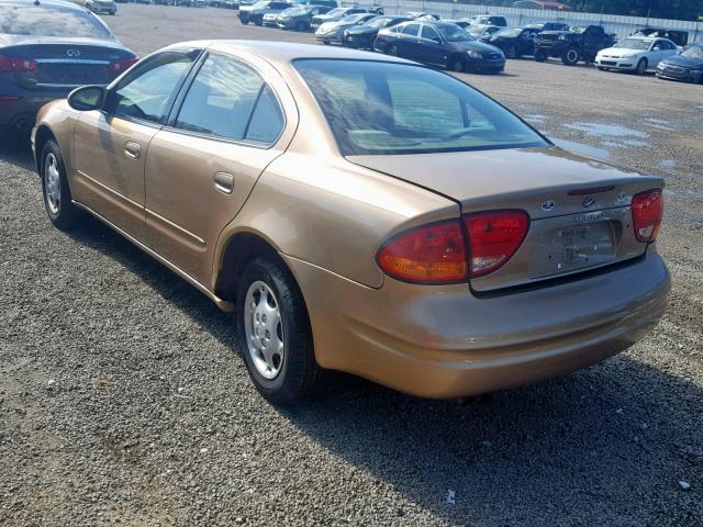 1G3NL52T8XC343276 - 1999 OLDSMOBILE ALERO GL TAN photo 3