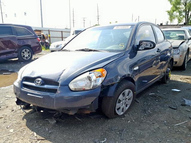 KMHCM36C68U072664 - 2008 HYUNDAI ACCENT GS BLACK photo 2