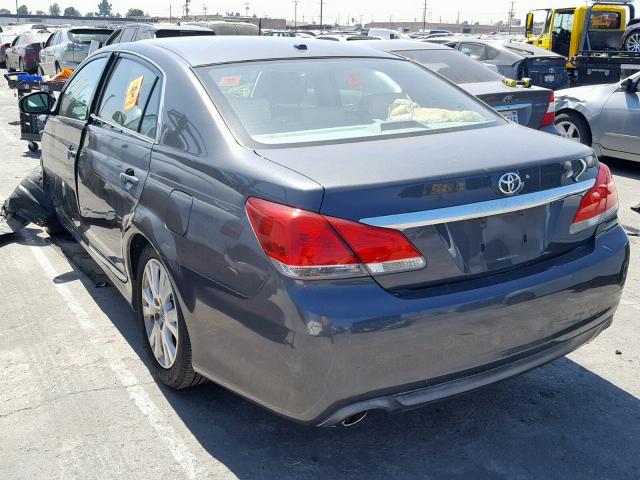 4T1BK3DB4BU413398 - 2011 TOYOTA AVALON BAS CHARCOAL photo 3