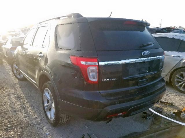 1FM5K7F86DGA08540 - 2013 FORD EXPLORER L BLACK photo 3