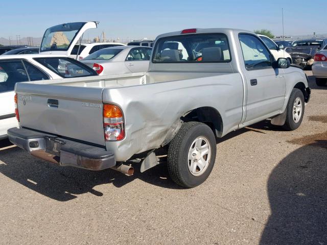 5TENL42N73Z275852 - 2003 TOYOTA TACOMA SILVER photo 4