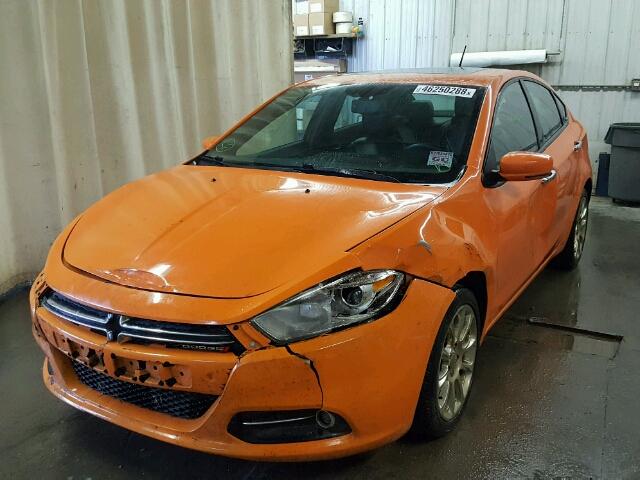 1C3CDFCA5DD314836 - 2013 DODGE DART LIMIT ORANGE photo 2