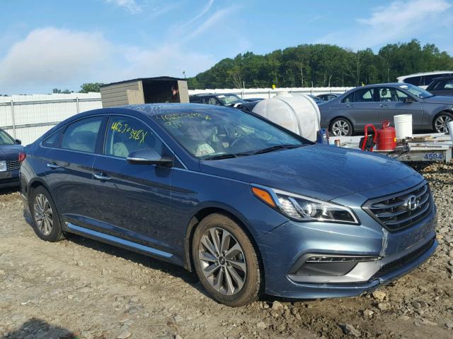 5NPE34AF2FH238497 - 2015 HYUNDAI SONATA SPO BLUE photo 1