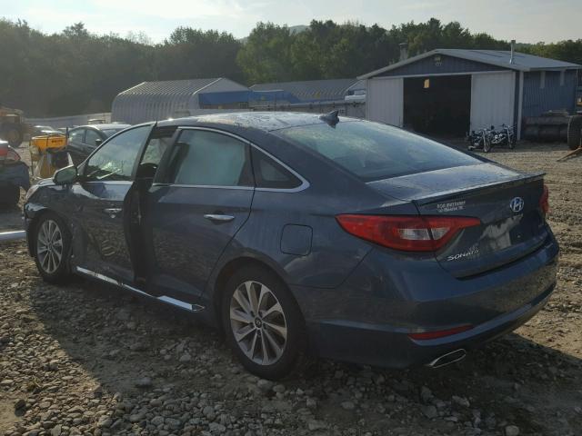 5NPE34AF2FH238497 - 2015 HYUNDAI SONATA SPO BLUE photo 3