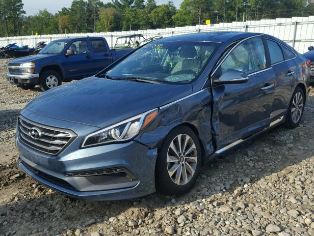 5NPE34AF2FH238497 - 2015 HYUNDAI SONATA SPO BLUE photo 9