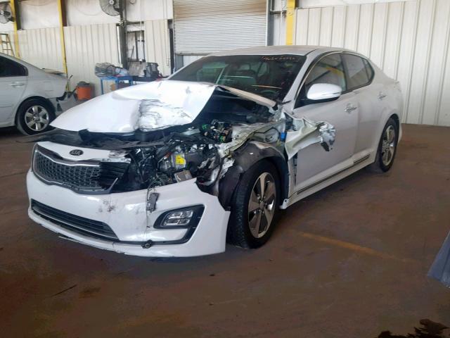 KNAGN4AD1G5099186 - 2016 KIA OPTIMA HYB WHITE photo 2