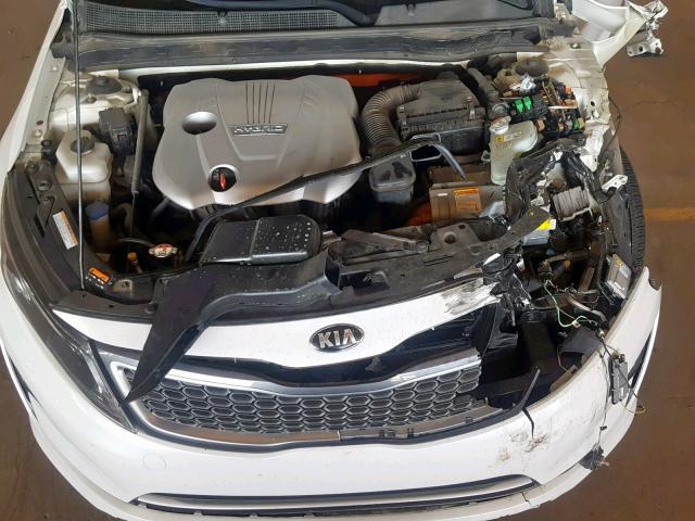 KNAGN4AD1G5099186 - 2016 KIA OPTIMA HYB WHITE photo 7