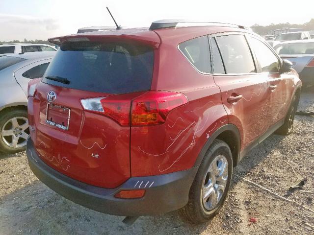 JTMZFREV9FJ058884 - 2015 TOYOTA RAV4 LE RED photo 4