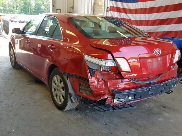 4T1BB46K69U066301 - 2009 TOYOTA CAMRY HYBR RED photo 3