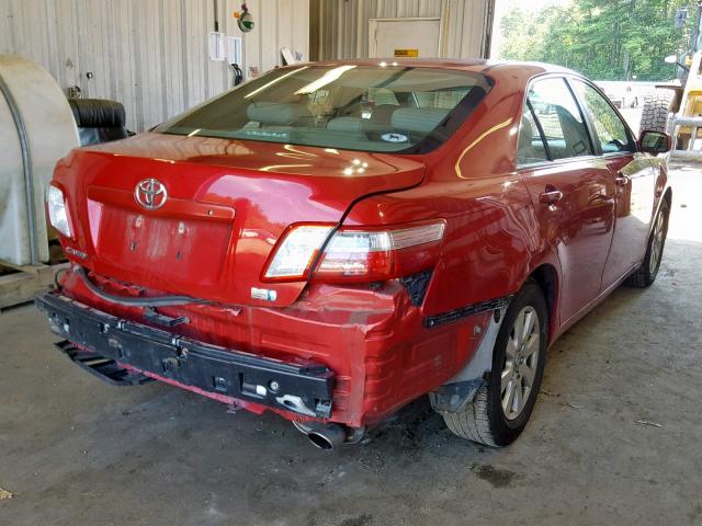 4T1BB46K69U066301 - 2009 TOYOTA CAMRY HYBR RED photo 4