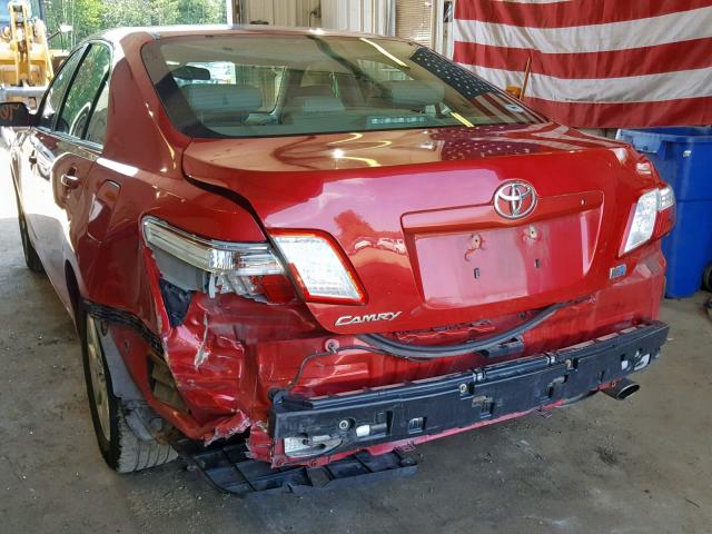 4T1BB46K69U066301 - 2009 TOYOTA CAMRY HYBR RED photo 9