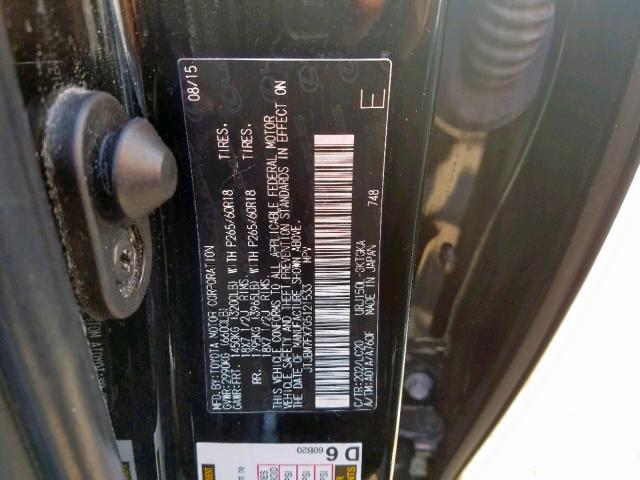 JTJBM7FX7G5121533 - 2016 LEXUS GX BLACK photo 10