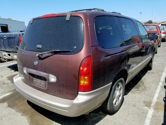 4N2XN11T2YD823822 - 2000 NISSAN QUEST SE BURGUNDY photo 4