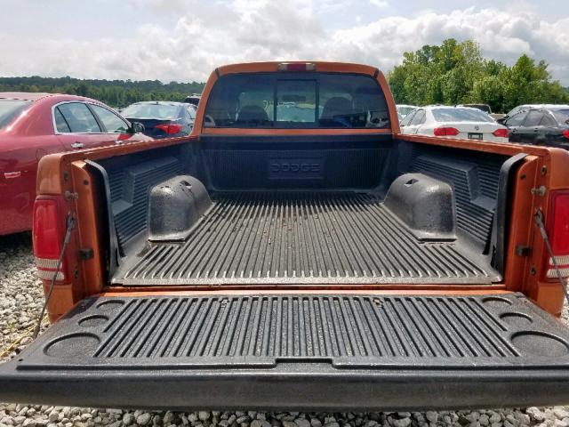 1B7GL22X0YS678338 - 2000 DODGE DAKOTA ORANGE photo 9