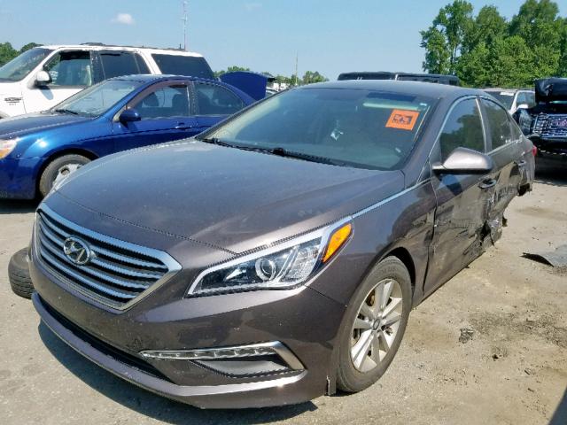 5NPE24AF4FH021228 - 2015 HYUNDAI SONATA SE GRAY photo 2