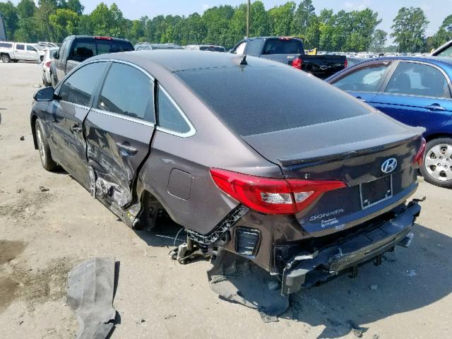 5NPE24AF4FH021228 - 2015 HYUNDAI SONATA SE GRAY photo 3