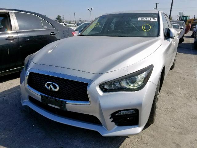 JN1BV7AP1EM680721 - 2014 INFINITI Q50 BASE SILVER photo 2