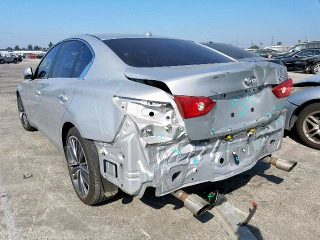 JN1BV7AP1EM680721 - 2014 INFINITI Q50 BASE SILVER photo 3